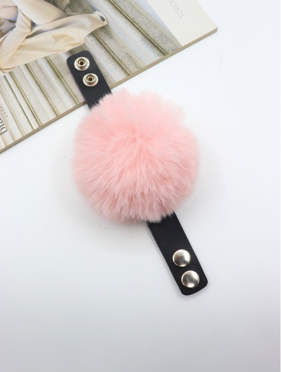 Solid Color Pom Pom Bracelet 